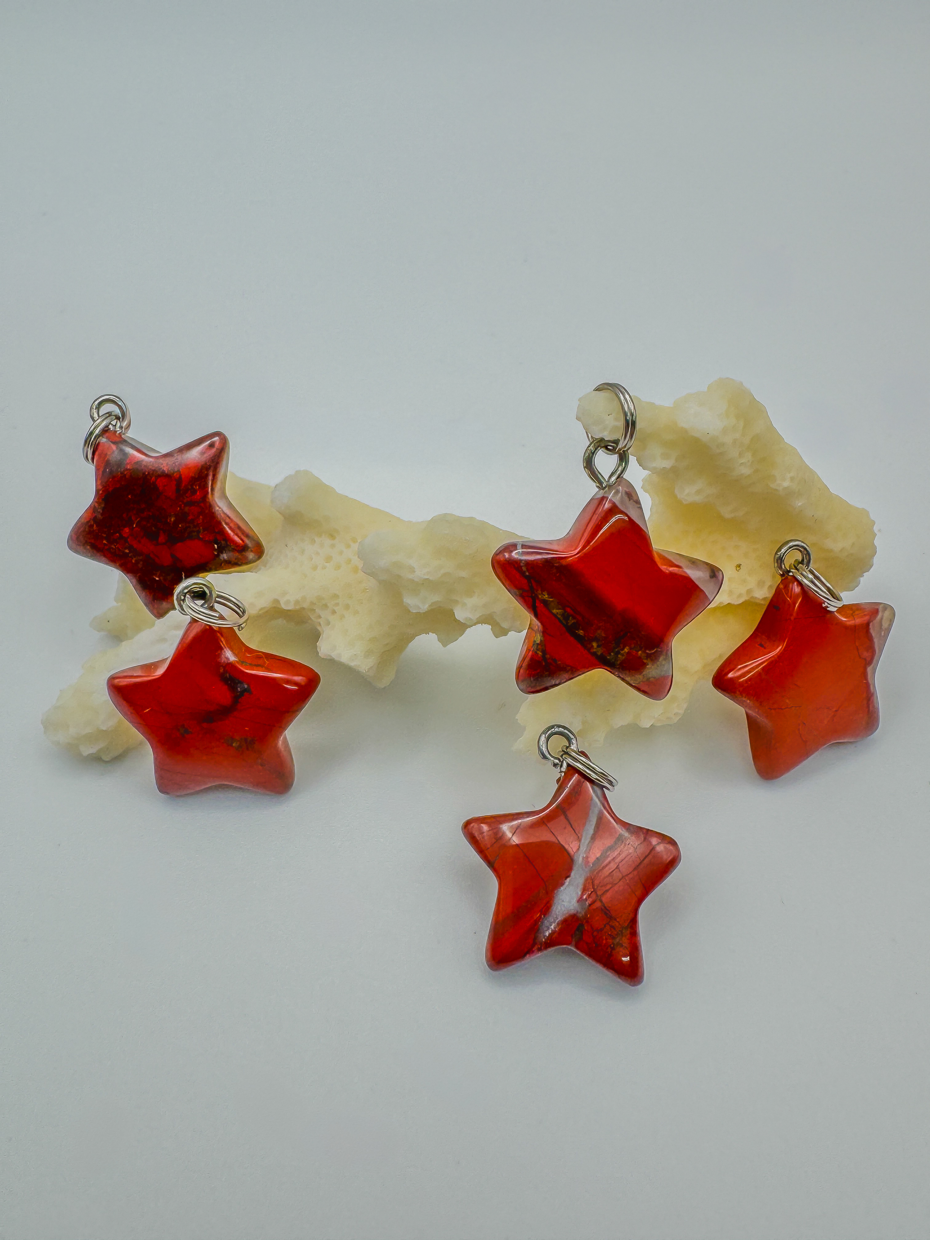 Colgante jaspe rojo estrella