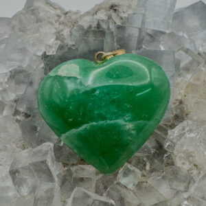Colgante corazon aventurina verde