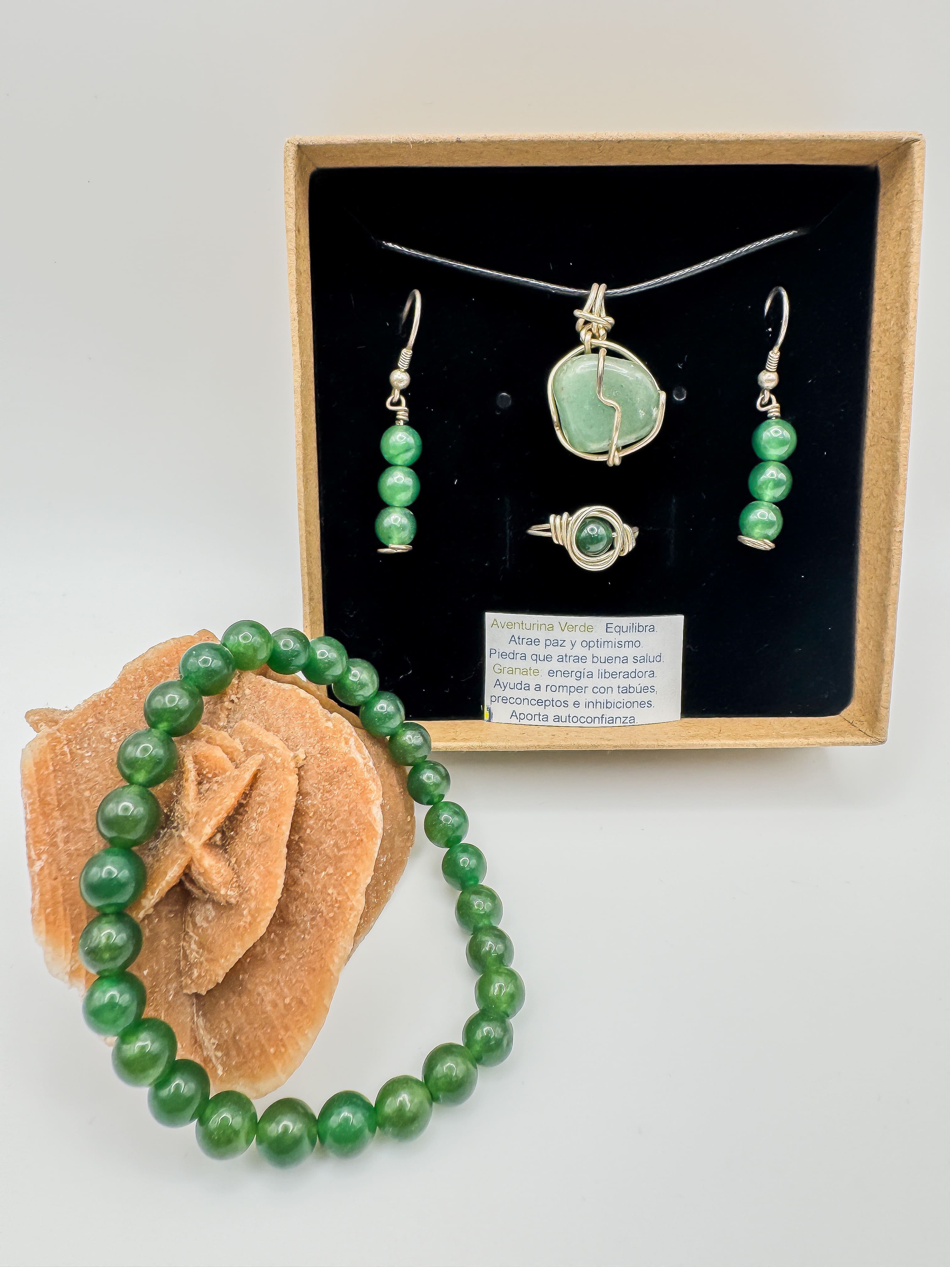 Conjunto Aventurina Verde