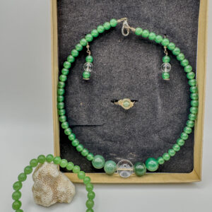 Conjunto Aventurina Verde Collar