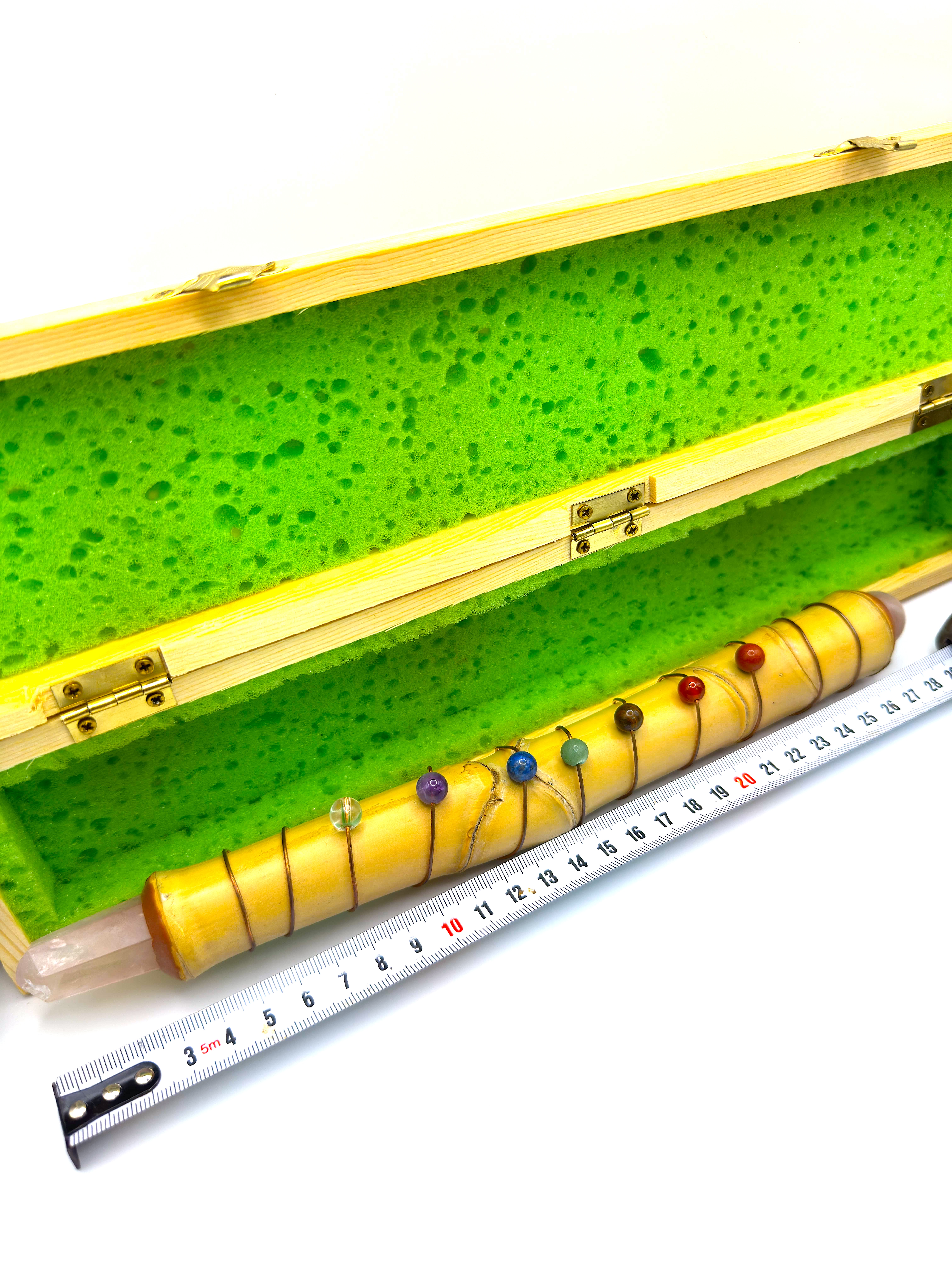 Varita de Poder Cuarzo Rosa (28cm)