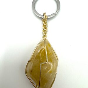 Llavero de cuarzo rutilado