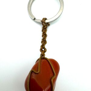 Llavero de jaspe rojo