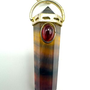 Colgante de fluorita y granate